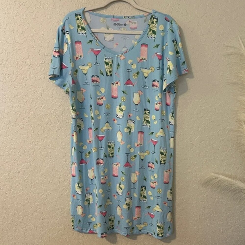 Blue Cocktail Print Nightgown p